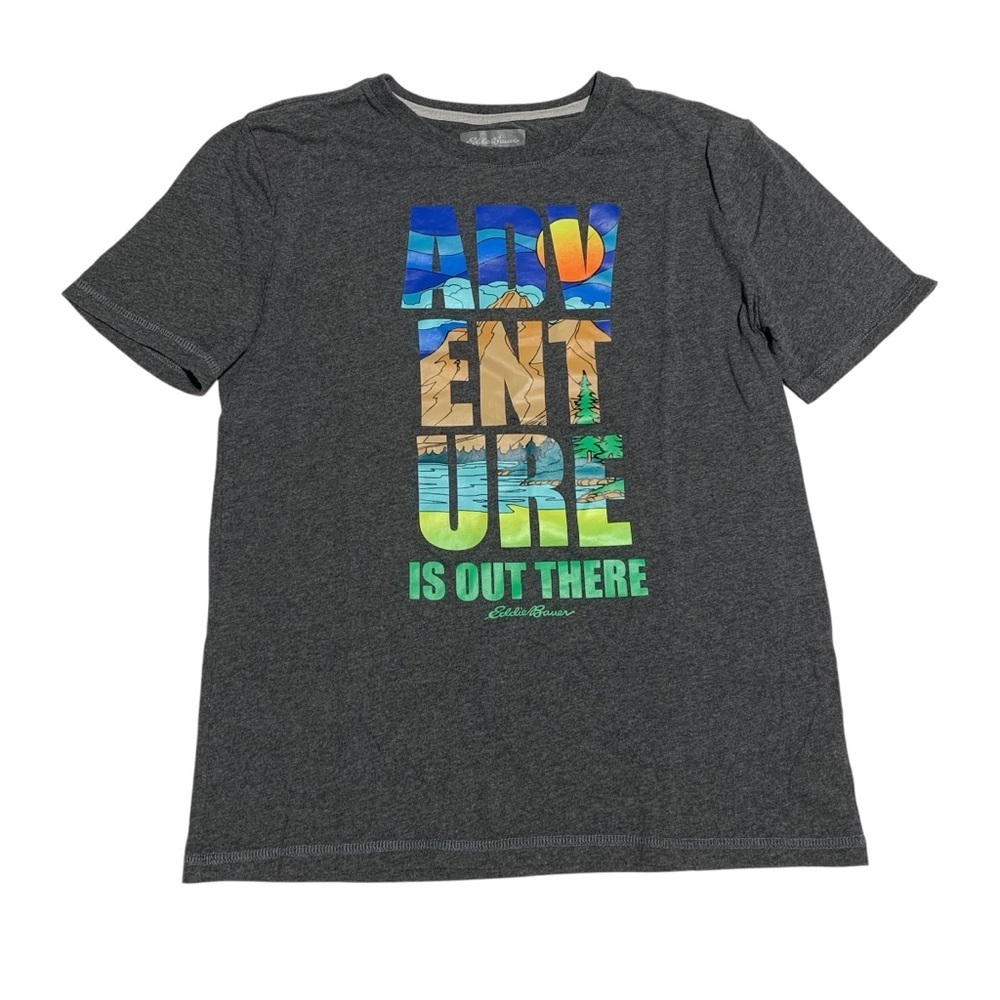 Eddie Bauer Gray Adventure Graphic‎ Tee